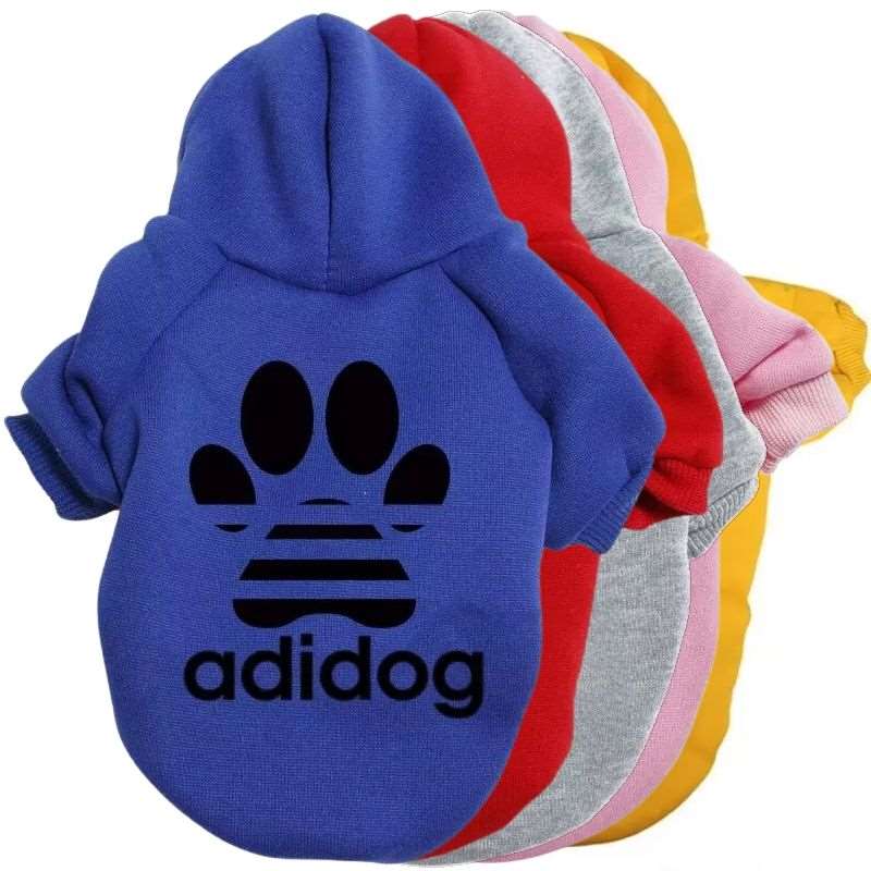 Adidog Black Paw Print Style Fashion Fleece Hoodie