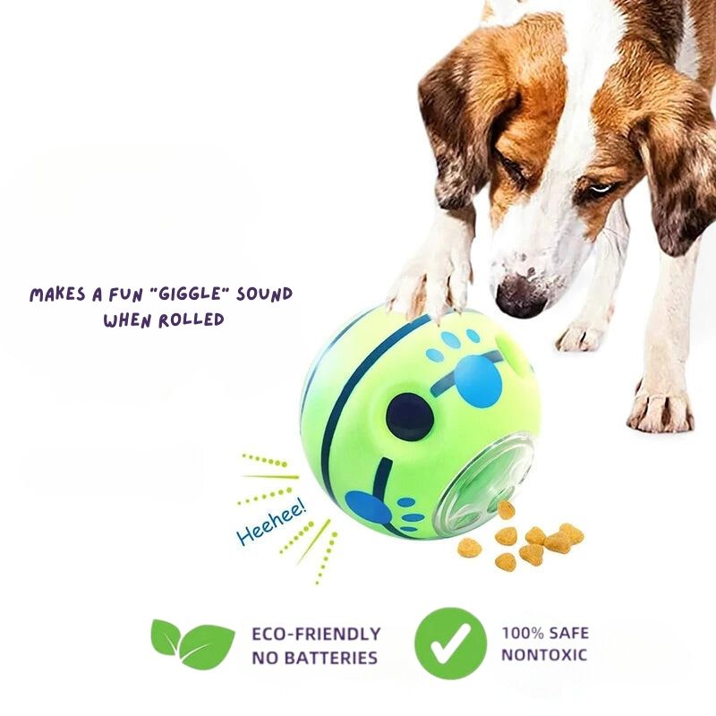 Interactive Treat Dispensing Giggle Ball Enrichment Toy