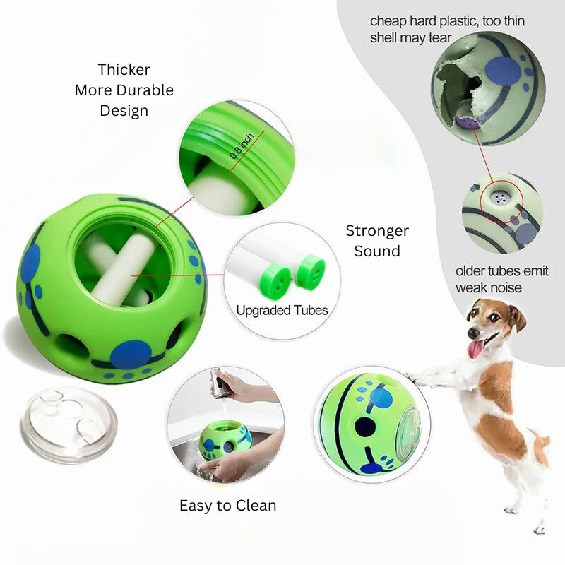 Interactive Treat Dispensing Giggle Ball Enrichment Toy