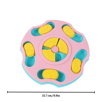 Interactive Treat Slider Puzzle Enrichment Toy Blue or Pink with Aqua Style