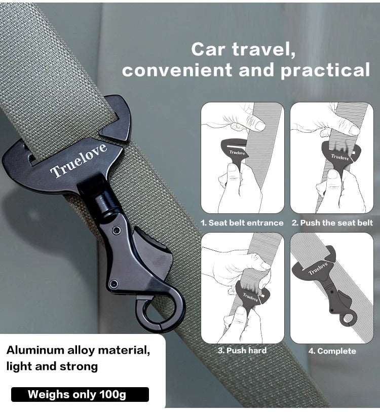 Truelove Portable Lightweight Aluminum Alloy Car Seat Belt Safety Buckle