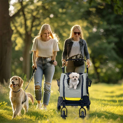 2 in 1 Portable Pet Stroller and Travel Car Seat Carrier for Small Dogs